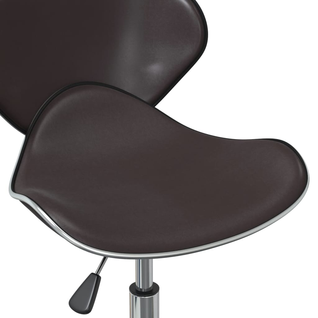 vidaXL Swivel Dining Chairs 4 pcs Brown Faux Leather