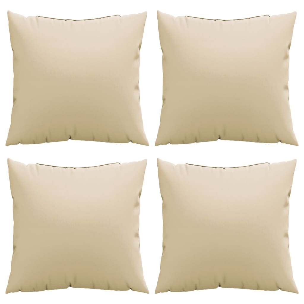 vidaXL Throw Pillows 4 pcs Beige 60x60 cm Fabric