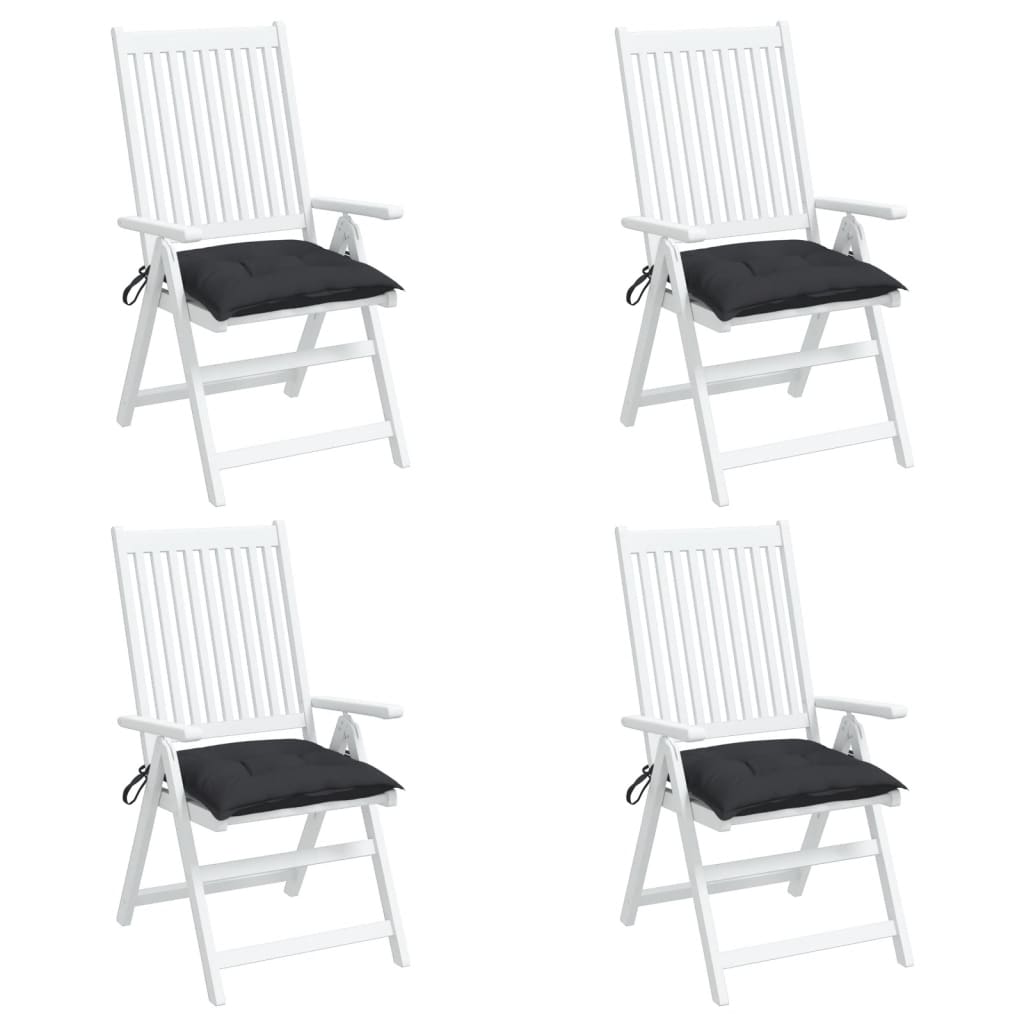 vidaXL Chair Cushions 4 pcs Black 50x50x7 cm Oxford Fabric
