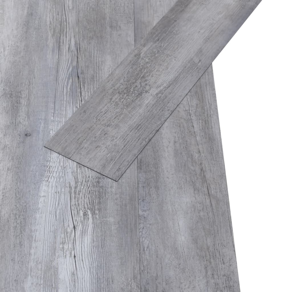 vidaXL PVC Flooring Planks 5.02 m² 2 mm Self-adhesive Matt Wood Grey