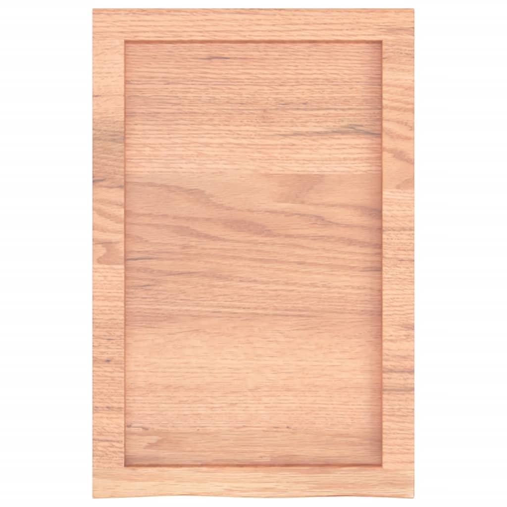 vidaXL Bathroom Countertop Light Brown 40x60x(2-4) cm Treated Solid Wood