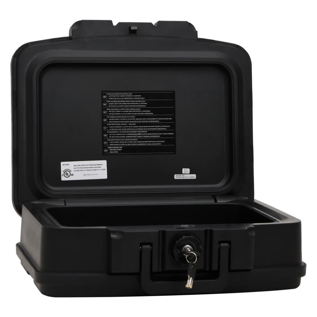 vidaXL Safe Box Black 44x37x16.5 cm