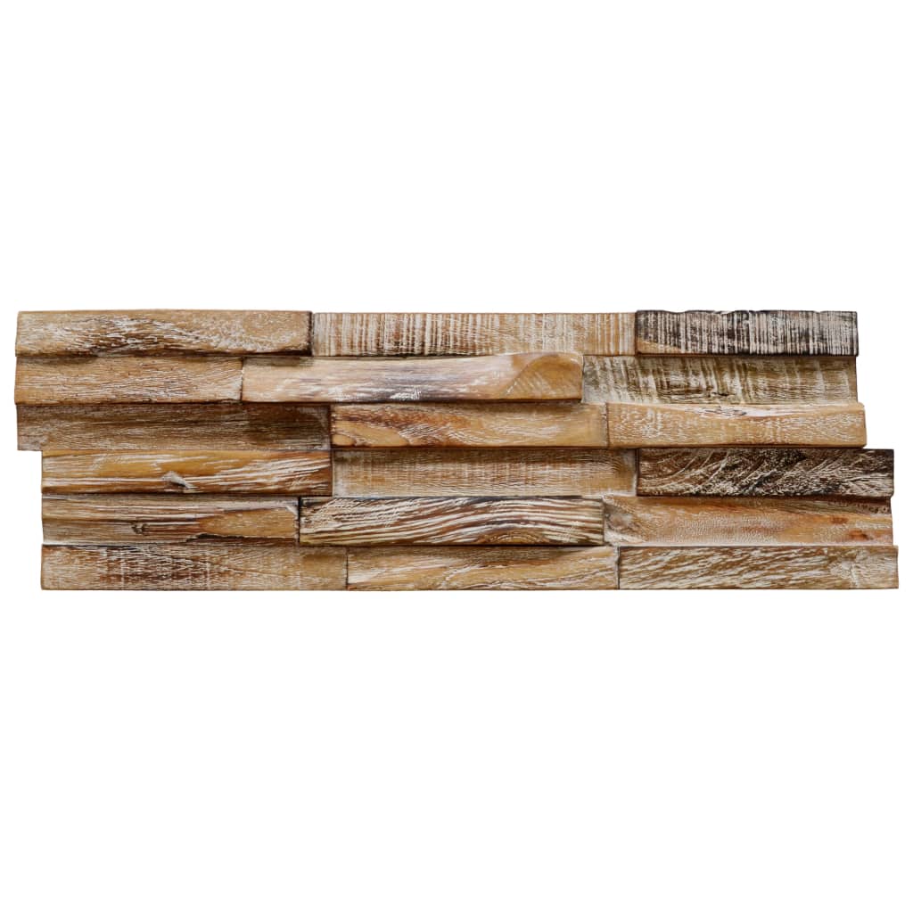 vidaXL 3D Wall Cladding Panels 10 pcs 1.01 m² Solid Teak Wood