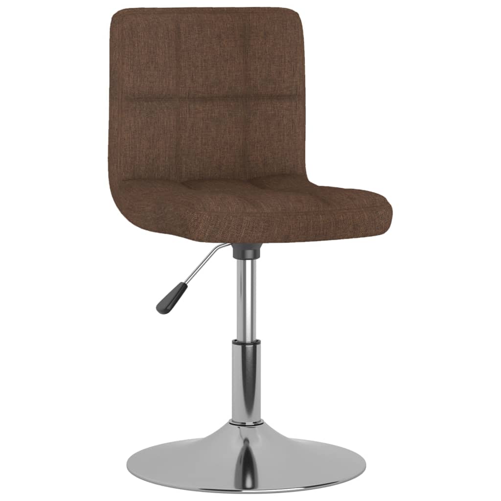 vidaXL Swivel Dining Chairs 4 pcs Brown Fabric