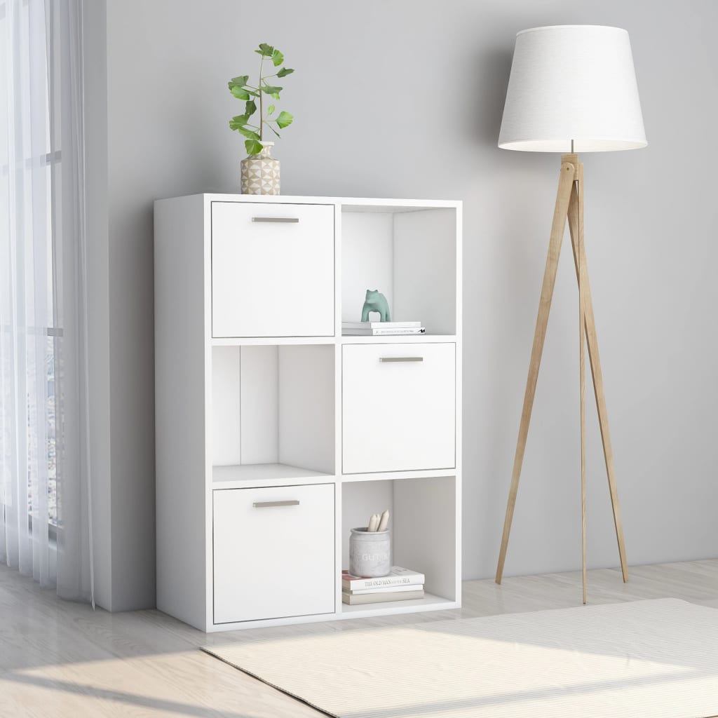 vidaXL Storage Cabinet White 60x29.5x90 cm Engineered Wood