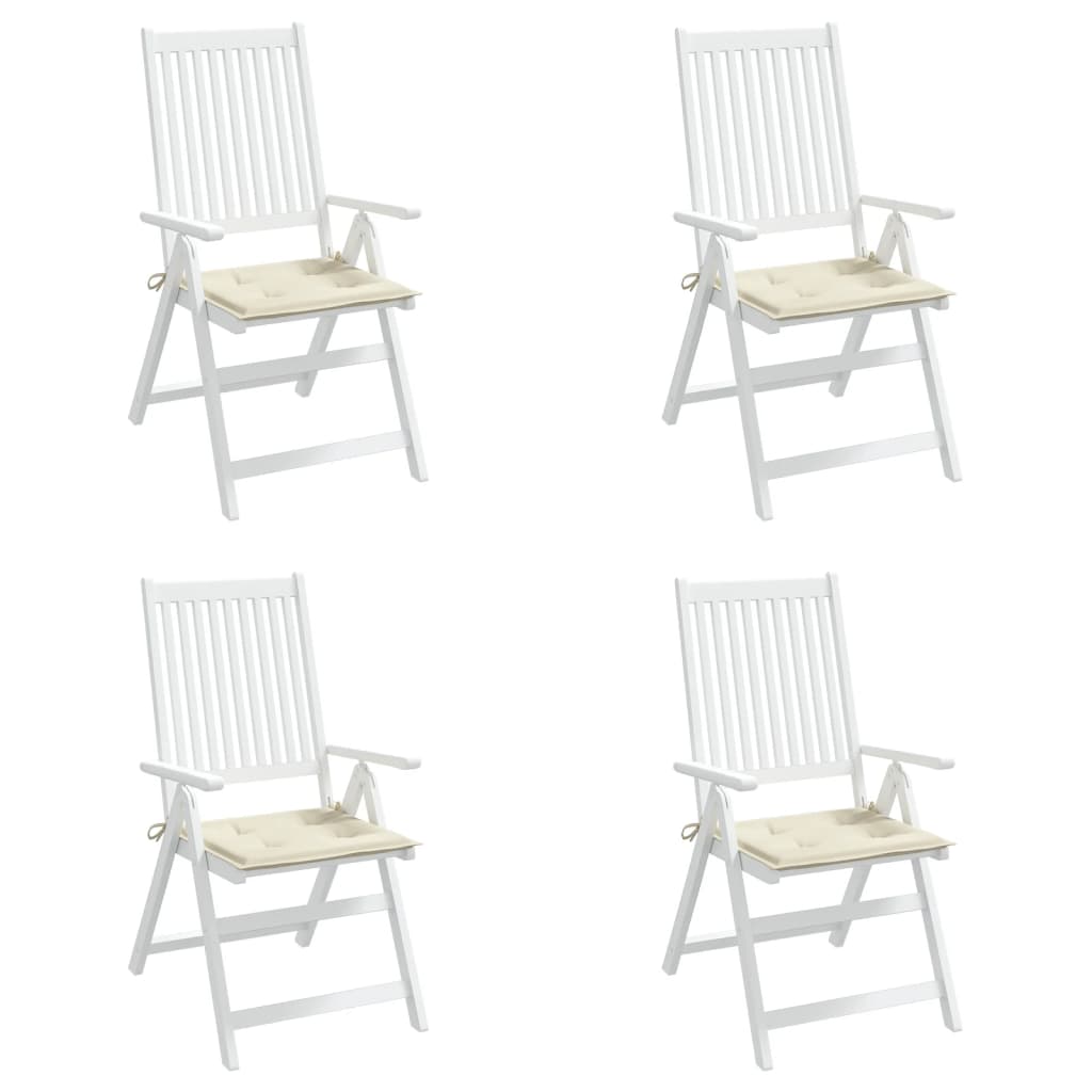 vidaXL Garden Chair Cushions 4 pcs Cream 50x50x3 cm Oxford Fabric