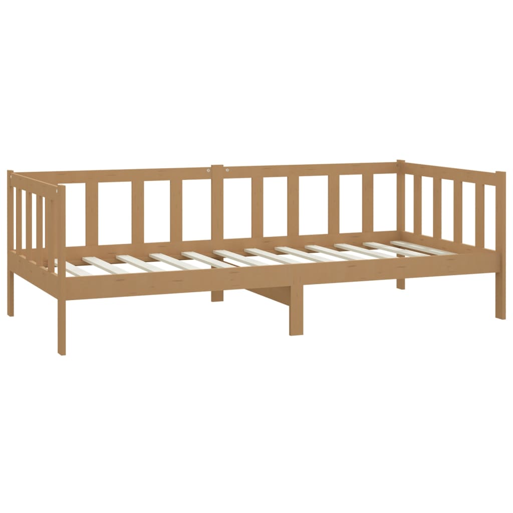 vidaXL Day Bed without Mattress Honey Brown Solid Wood Pine 90x200 cm