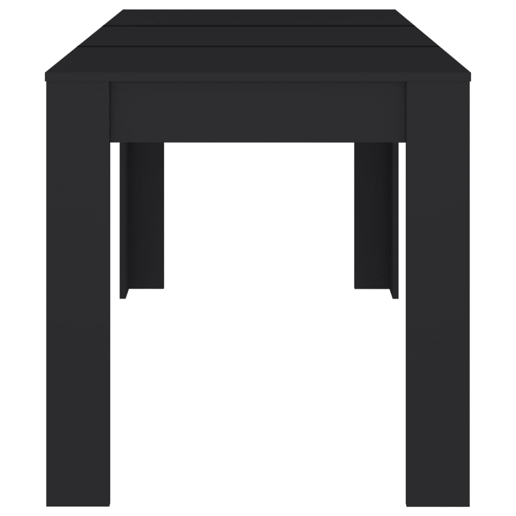 vidaXL Dining Table Black 140x74.5x76 cm Engineered Wood