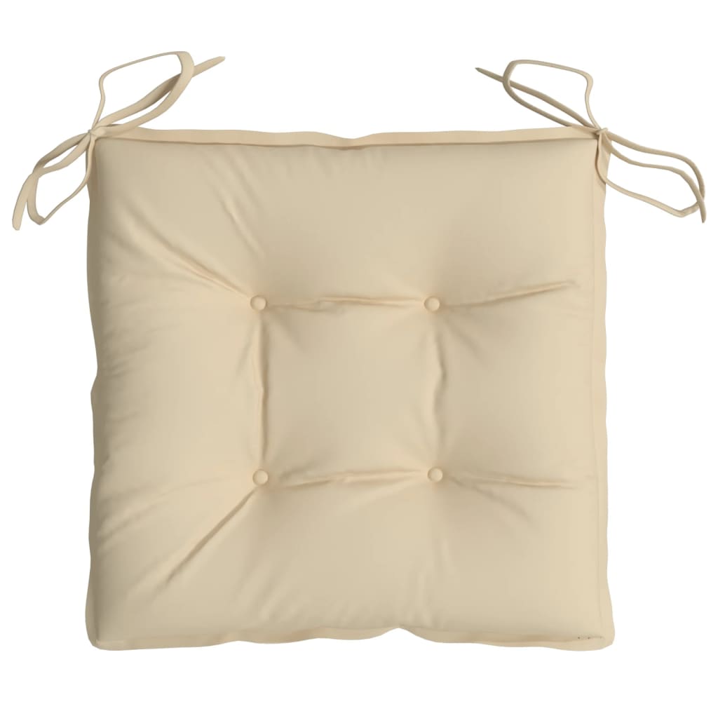 vidaXL Chair Cushions 4 pcs Beige 40x40x7 cm Oxford Fabric