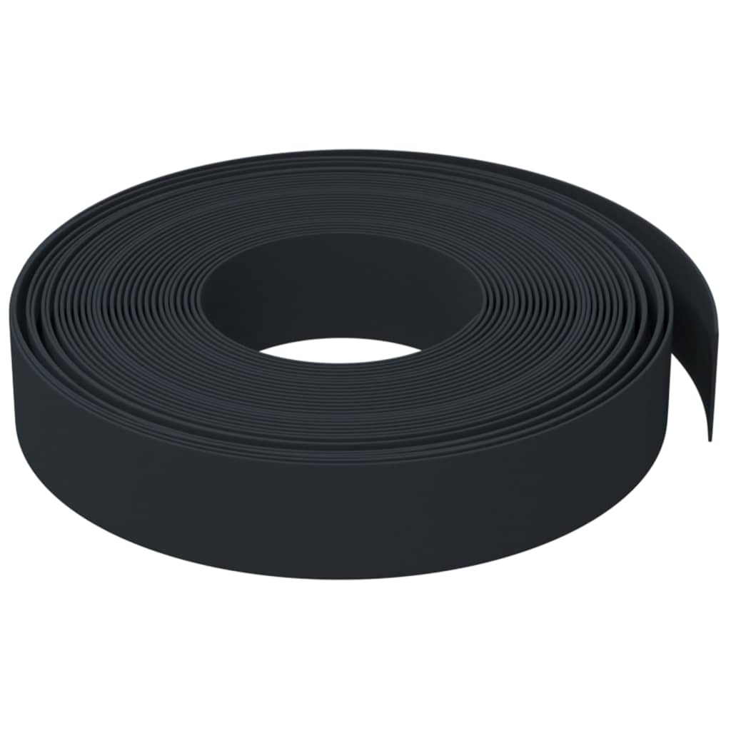 vidaXL Garden Edgings 4 pcs Black 10 m 10 cm Polyethylene