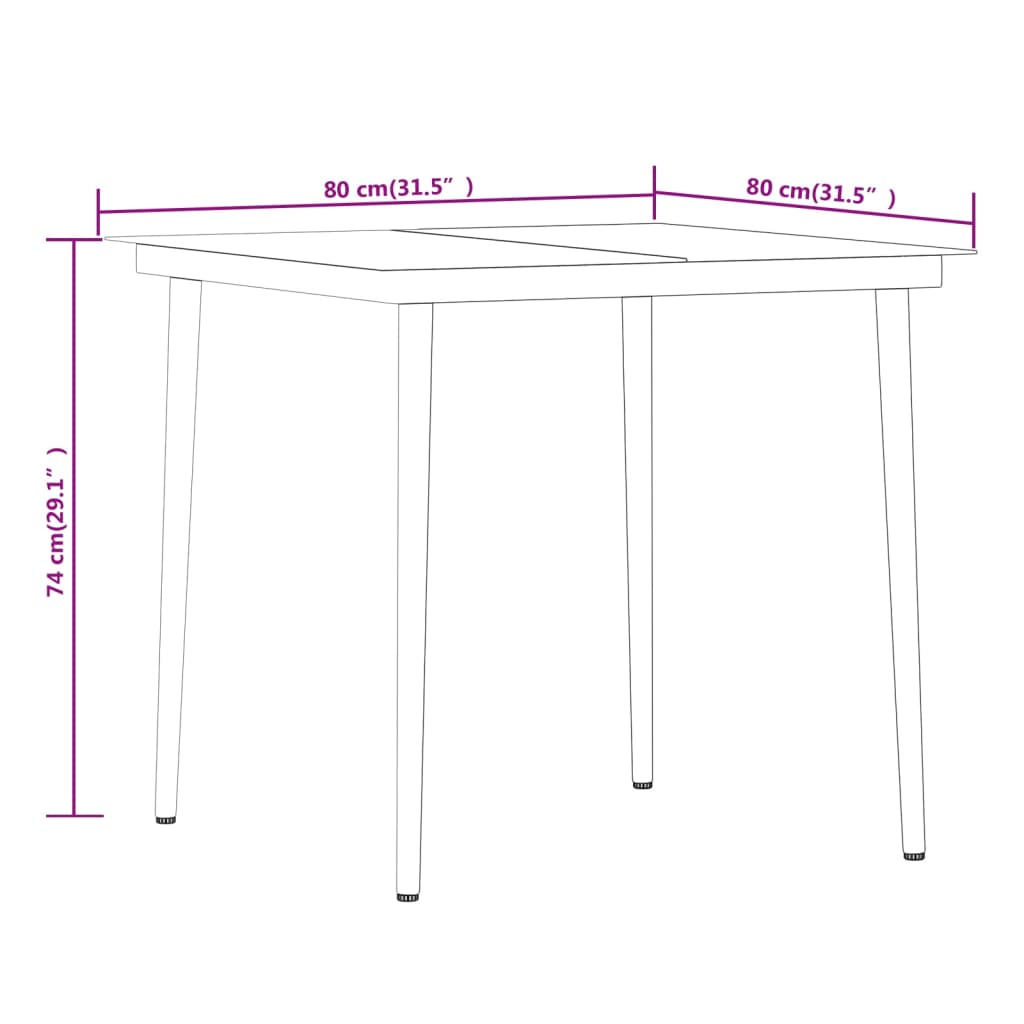 vidaXL 5 Piece Garden Dining Set with Cushions Beige