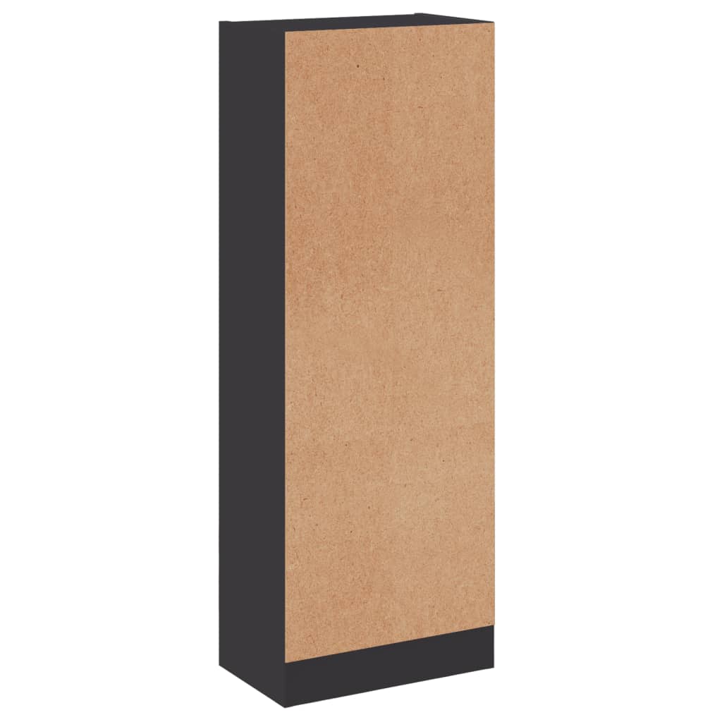 vidaXL 3-Tier Book Cabinet High Gloss Grey 40x24x108 cm Engineered Wood