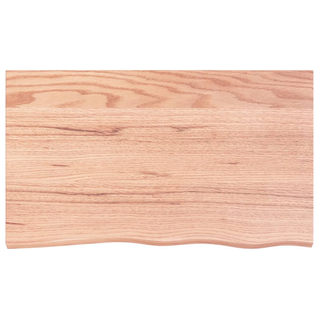 vidaXL Wall Shelf Light Brown 100x60x(2-6) cm Treated Solid Wood Oak