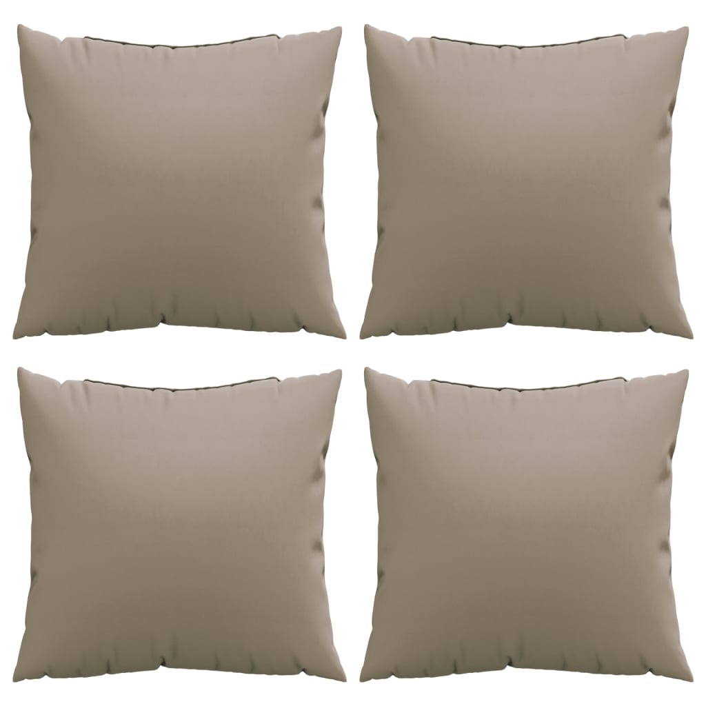 vidaXL Throw Pillows 4 pcs Taupe 50x50 cm Fabric