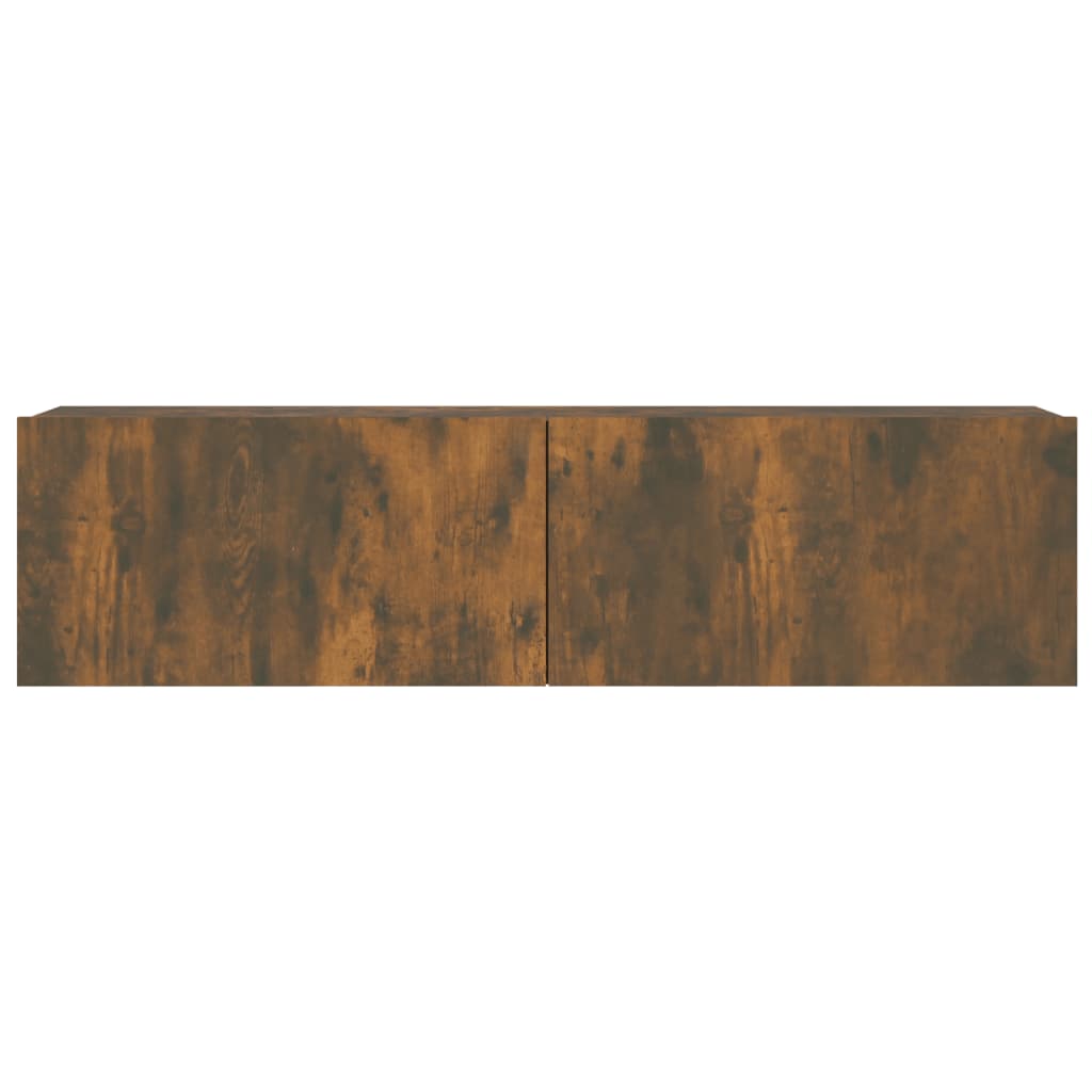 vidaXL TV Wall Cabinet Smoked Oak 120x30x30 cm Engineered Wood