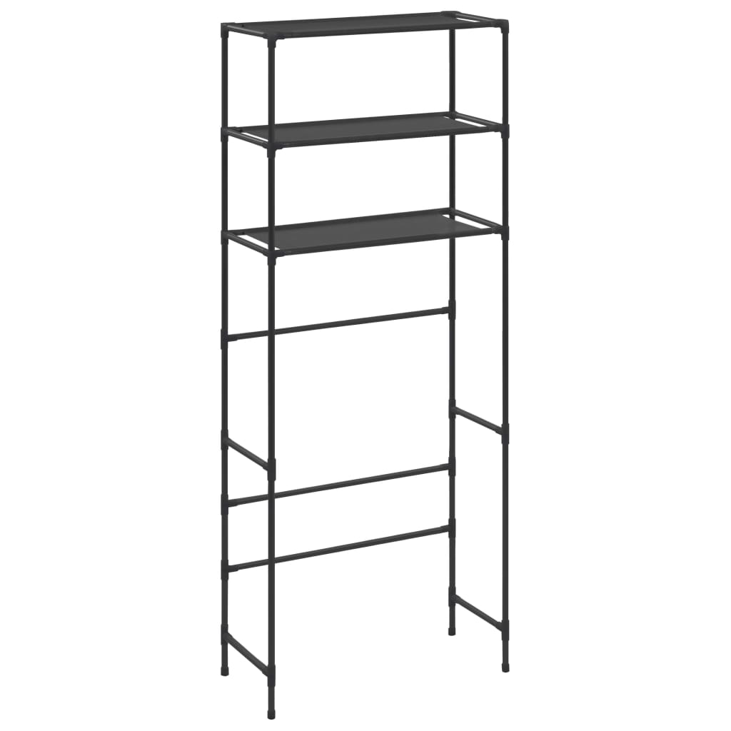 vidaXL 3-Tier Storage Rack over Laundry Machine Black 69x28x169 cm