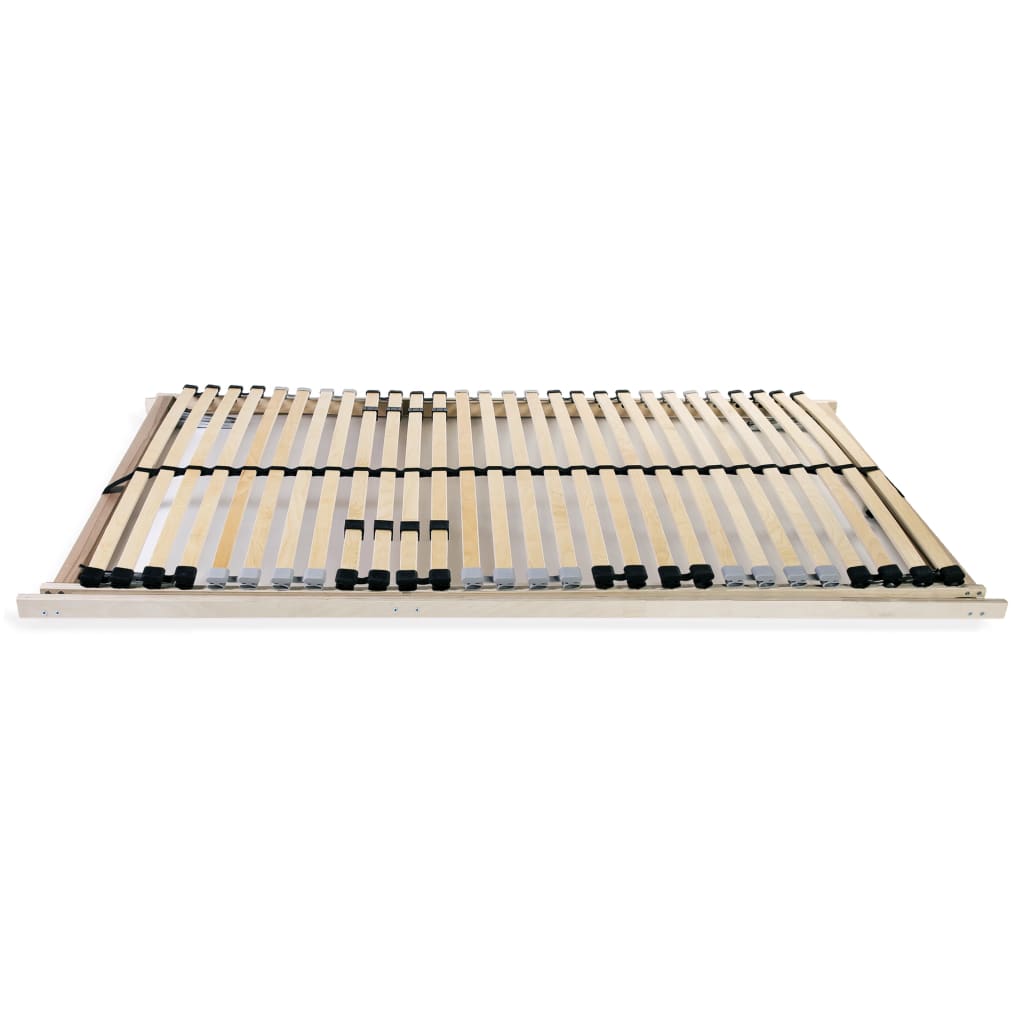 vidaXL Slatted Bed Bases without Mattress 2 pcs with 28 Slats 90x200 cm