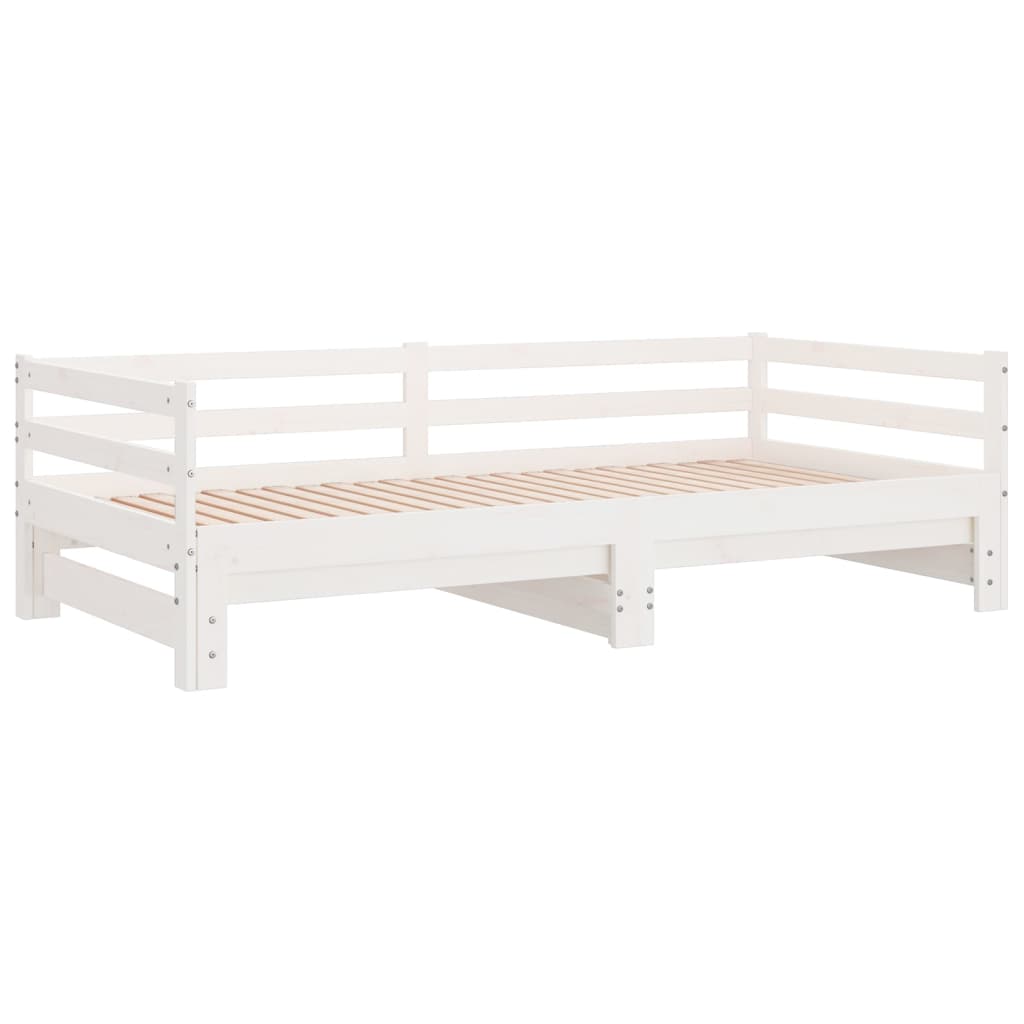 vidaXL Pull-out Day Bed without Mattress White 2x(90x200) cm