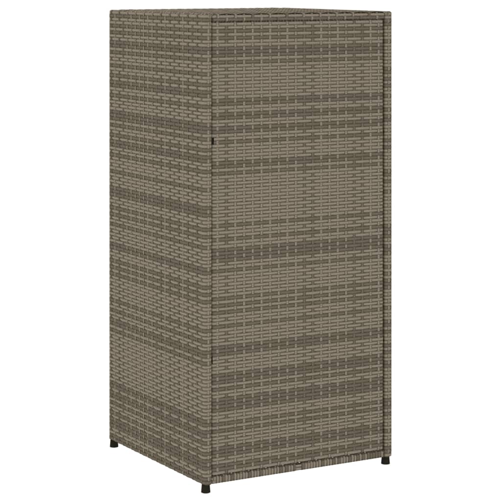 vidaXL Garden Storage Cabinet Grey 55x55x111 cm Poly Rattan
