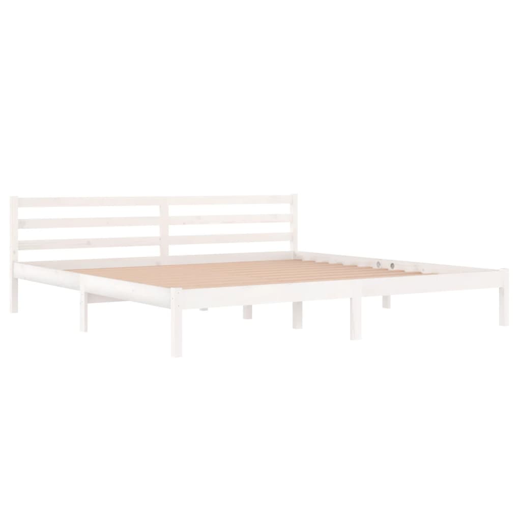 vidaXL Day Bed Solid Wood Pine 200x200 cm Super King White