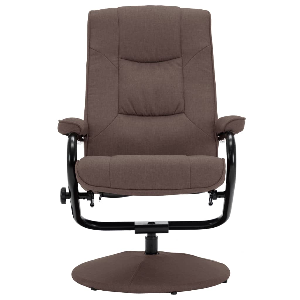 vidaXL Recliner Chair with Footrest Brown Fabric