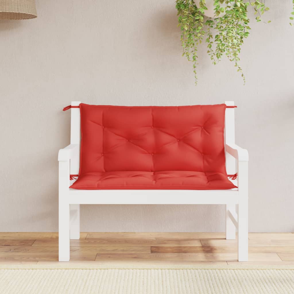 vidaXL Garden Bench Cushions 2 pcs Red 100x50x7cm Oxford Fabric