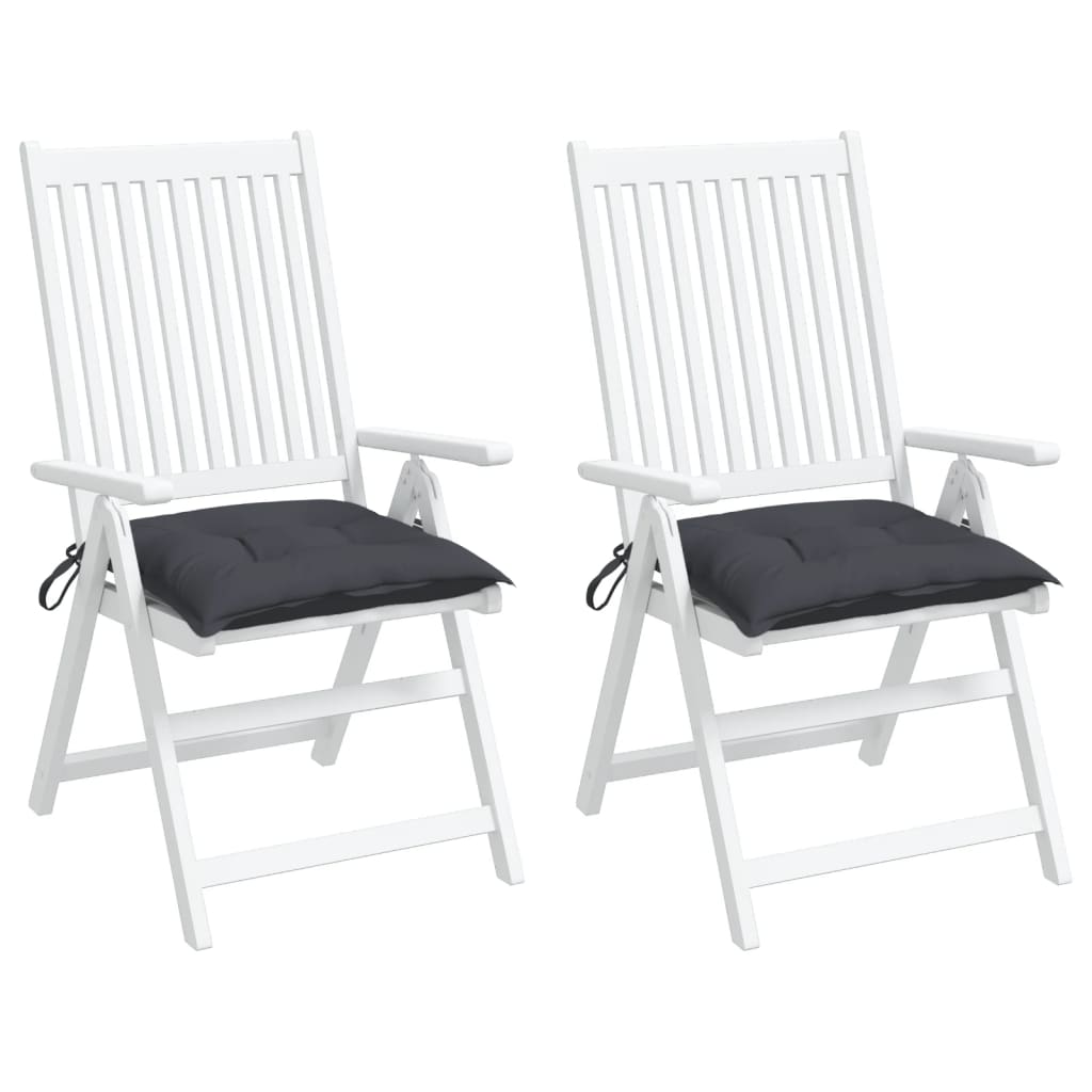 vidaXL Chair Cushions 2 pcs Anthracite 40x40x7 cm Oxford Fabric