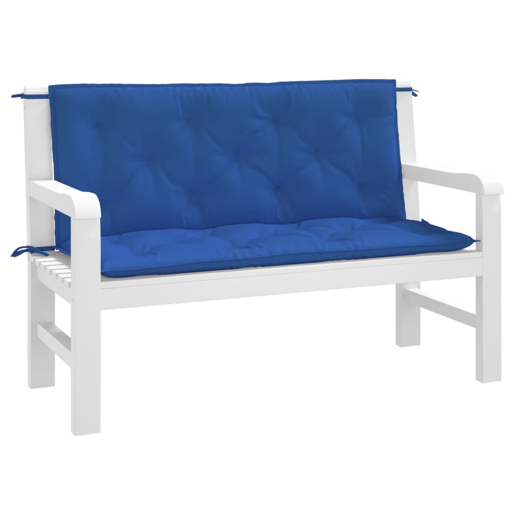 vidaXL Garden Bench Cushions 2 pcs Blue 120x50x7cm Oxford Fabric