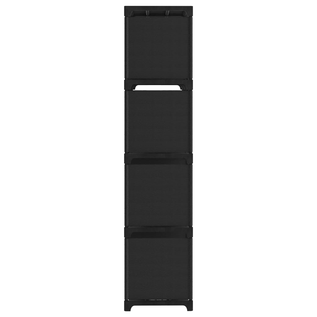 vidaXL 12-Cube Display Shelf Black 103x30x141 cm Fabric