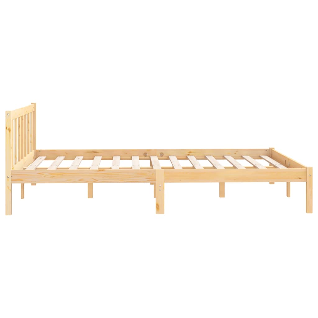 vidaXL Bed Frame without Mattress Solid Wood Pine King Size