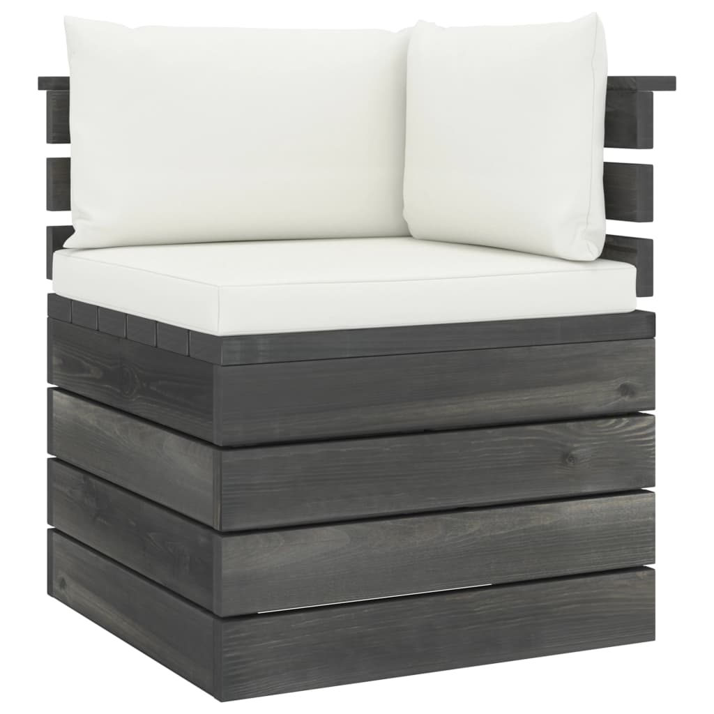 vidaXL 9 Piece Garden Pallet Lounge Set with Cushions Pinewood