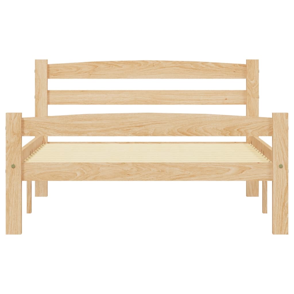 vidaXL Bed Frame without Mattress Solid Pinewood 100x200 cm