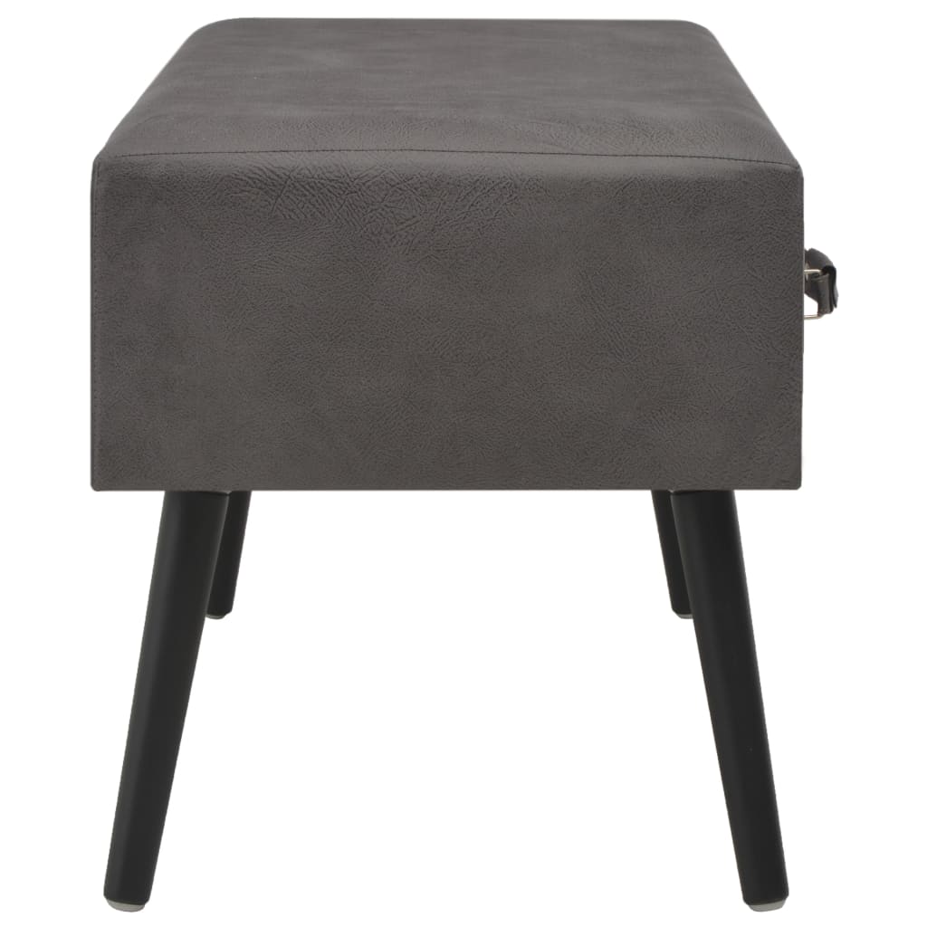 vidaXL Coffee Table Grey 80x40x46 cm Faux Leather