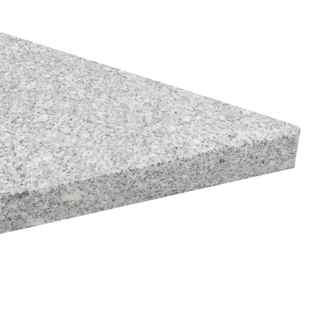 vidaXL Umbrella Weight Plate Granite 15 kg Triangular Grey