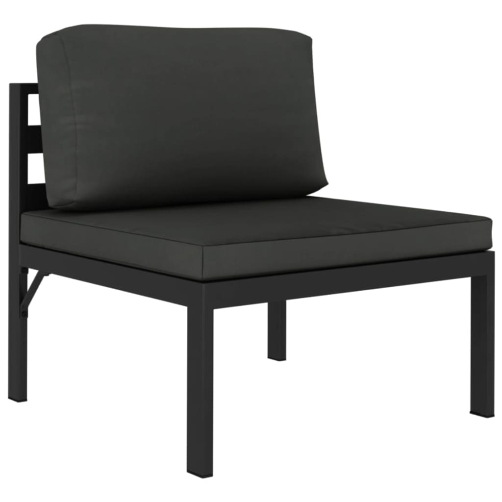 vidaXL 4-Seater Garden Sofa with Cushions Aluminium Anthracite