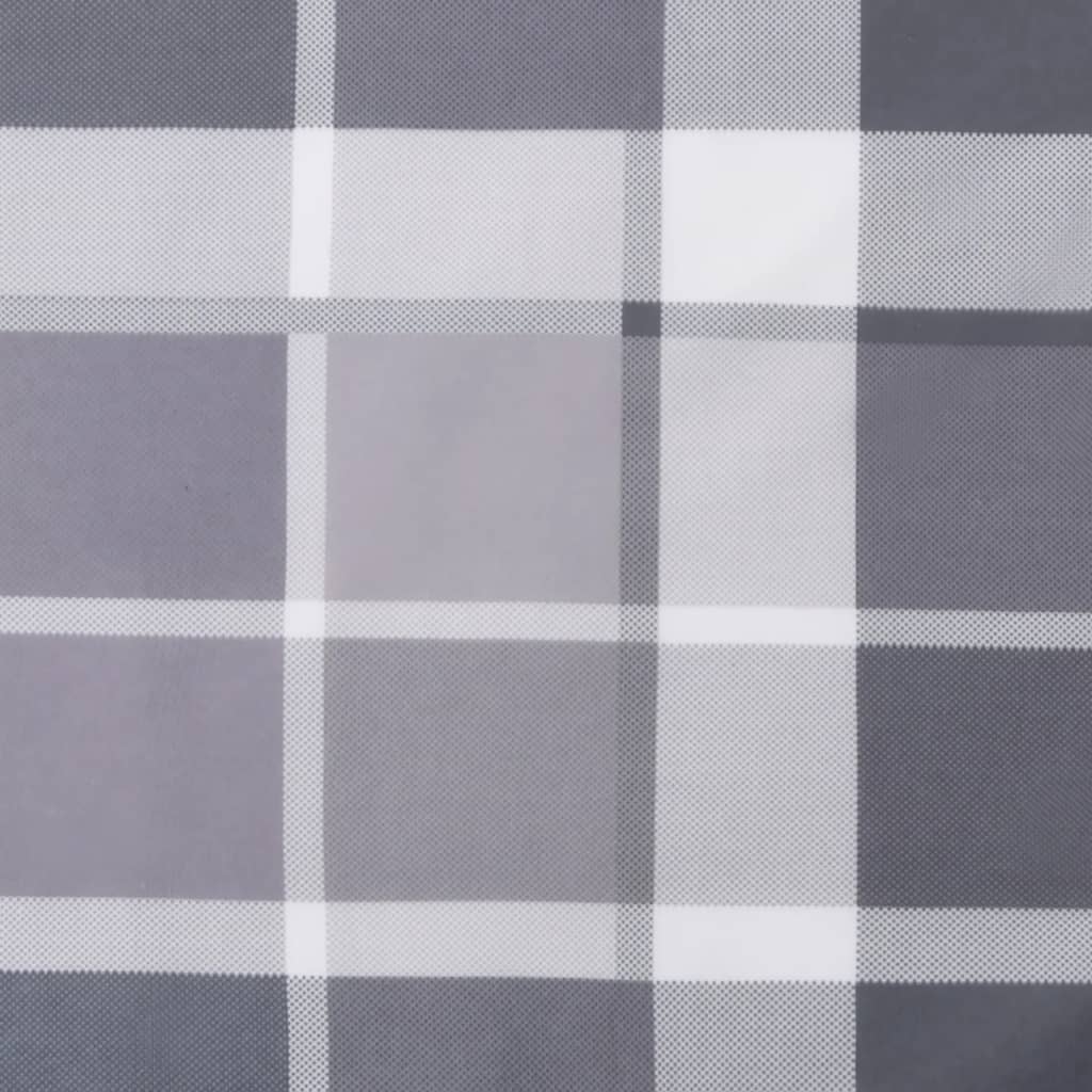 vidaXL Garden Bench Cushion Grey Check Pattern 200x50x3cm Oxford Fabric