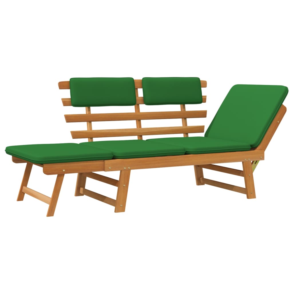 vidaXL Garden Bench with Cushions 2-in-1 190 cm Solid Acacia Wood