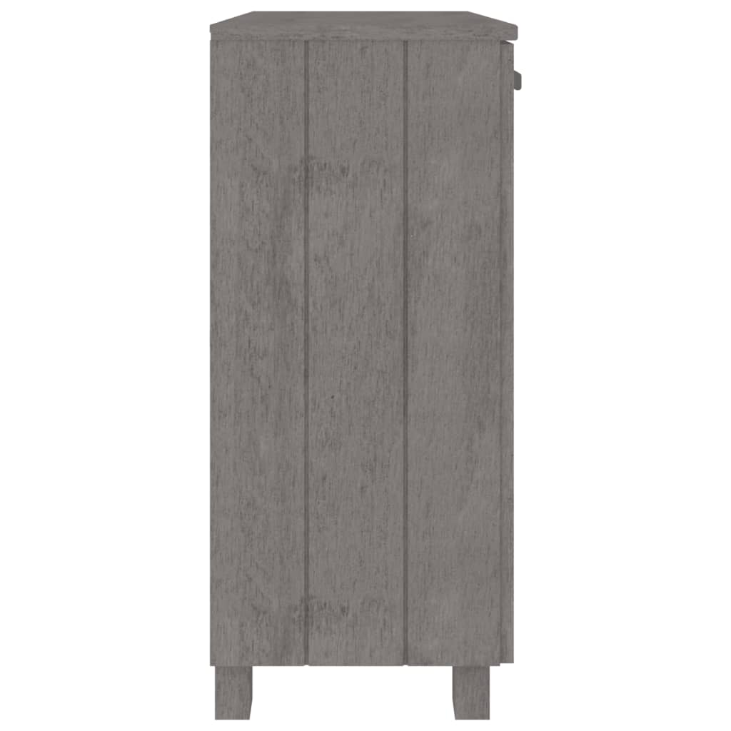 vidaXL Sideboard HAMAR Light Grey 85x35x80 cm Solid Wood Pine