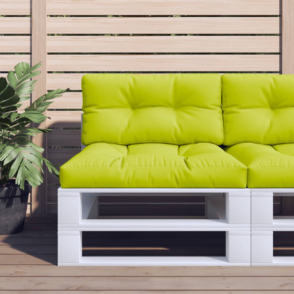 vidaXL Pallet Cushion Bright Green 80x40x12 cm Fabric