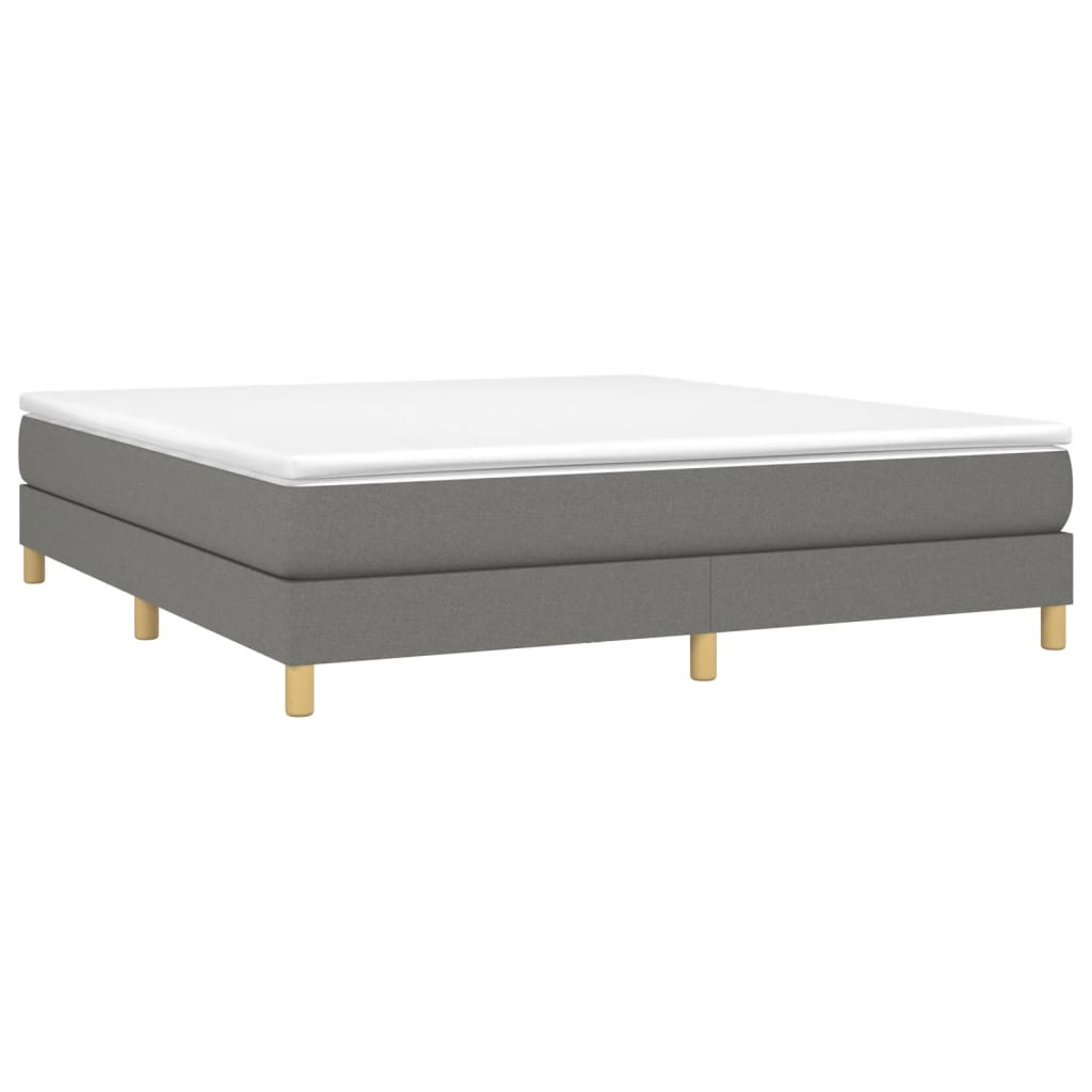 vidaXL Bed Frame without Mattress Dark Grey 180x200 cm Super King Fabric