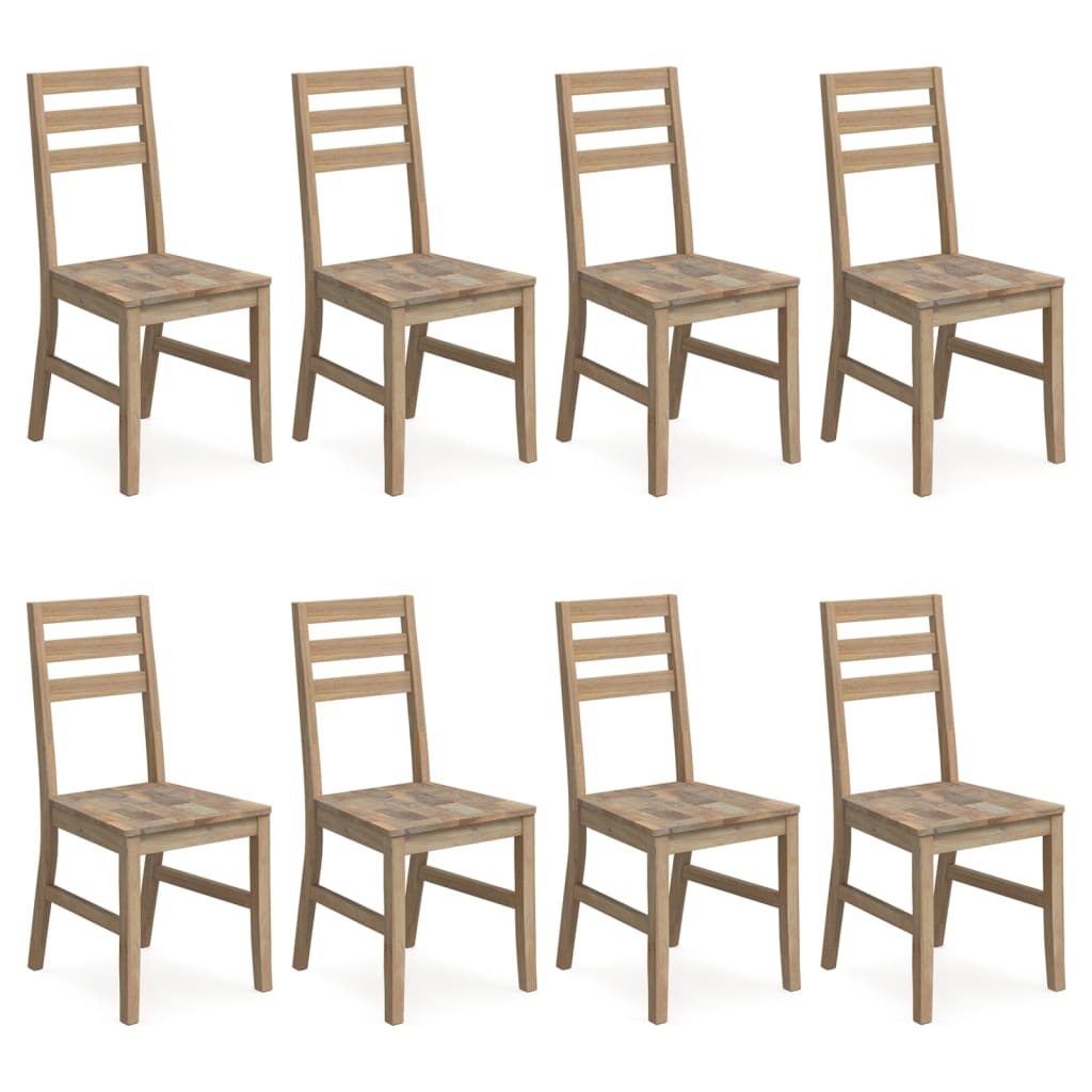 vidaXL Dining Chairs 8 pcs Solid Wood Acacia