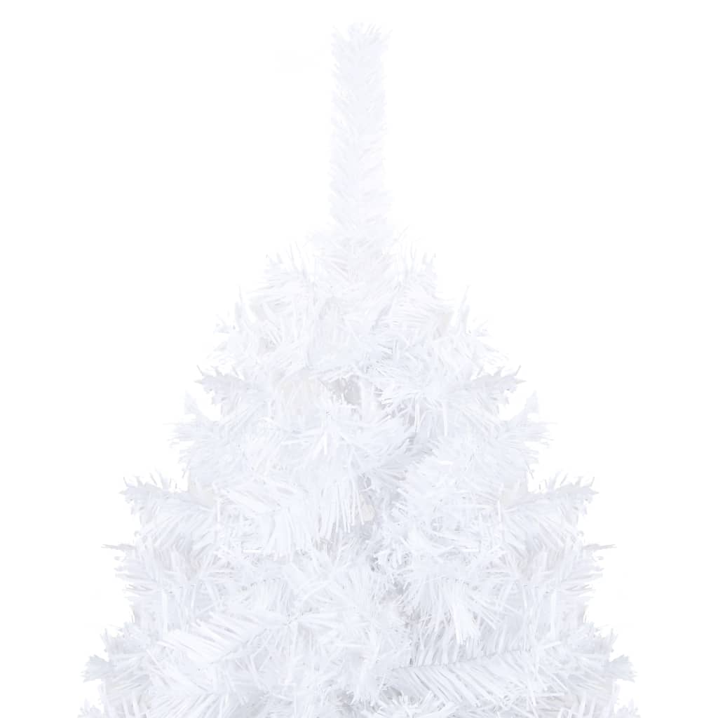 vidaXL Artificial Pre-lit Christmas Tree with Thick Branches White 180 cm
