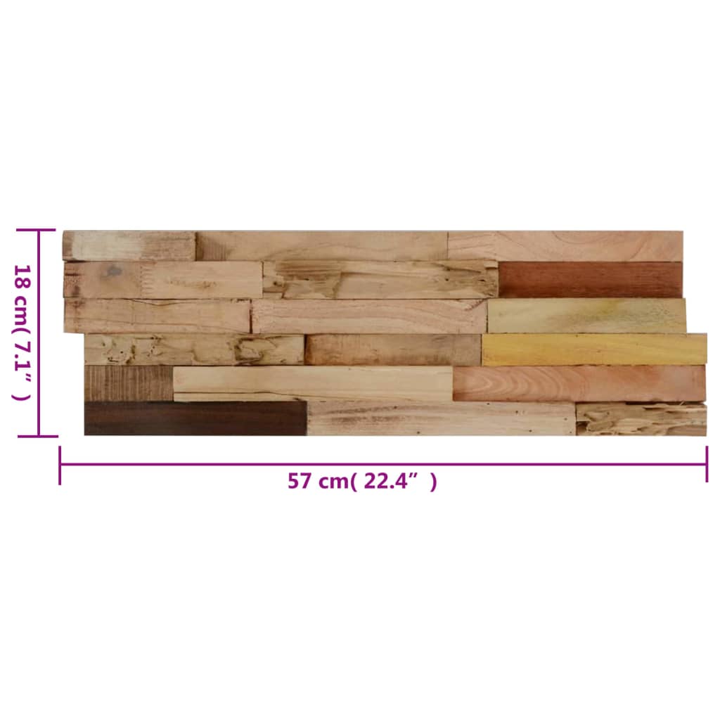 vidaXL Wall Cladding Panels 10 pcs 1.03 m² Recycled Teak Wood