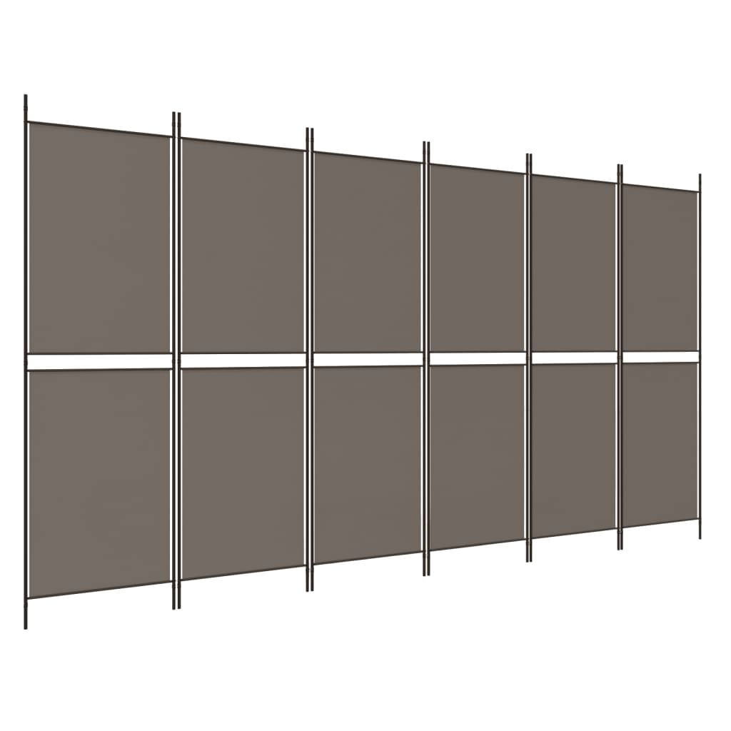 vidaXL 6-Panel Room Divider Anthracite 300x200 cm Fabric