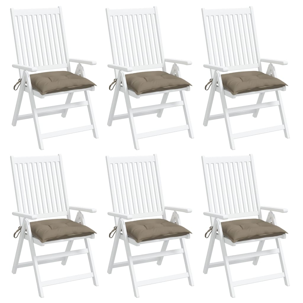 vidaXL Chair Cushions 6 pcs Taupe 50x50x7 cm Oxford Fabric