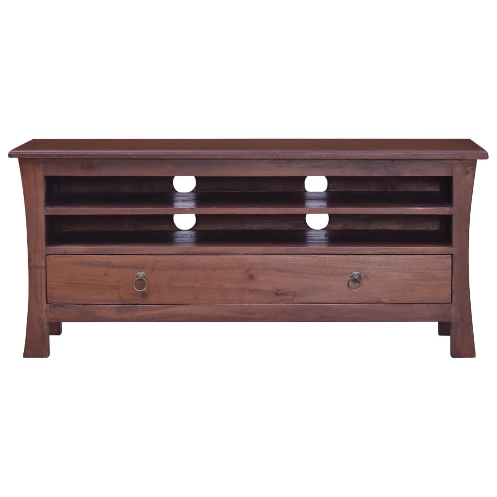 vidaXL TV Cabinet Classical Brown 100x30x45 cm Solid Mahogany Wood