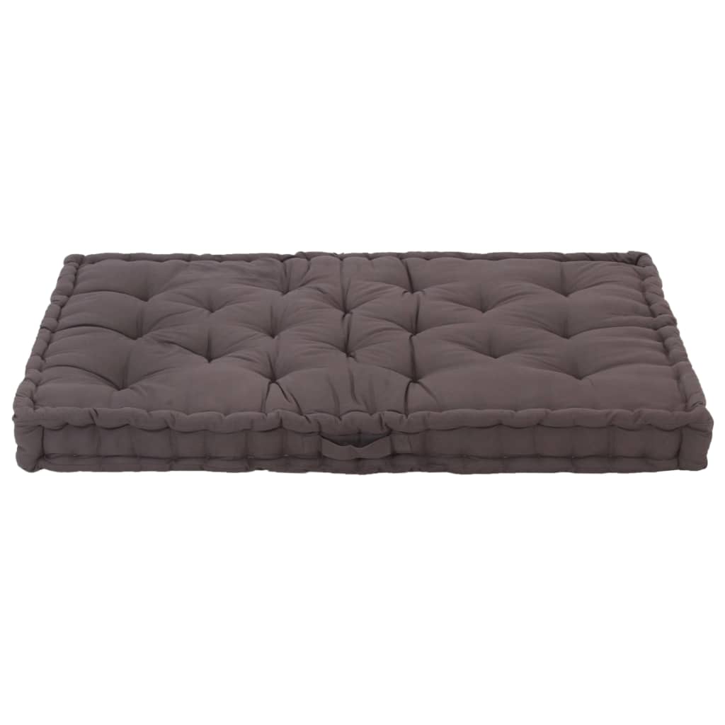 vidaXL Pallet Floor Cushion Cotton 120x80x10 cm Anthracite