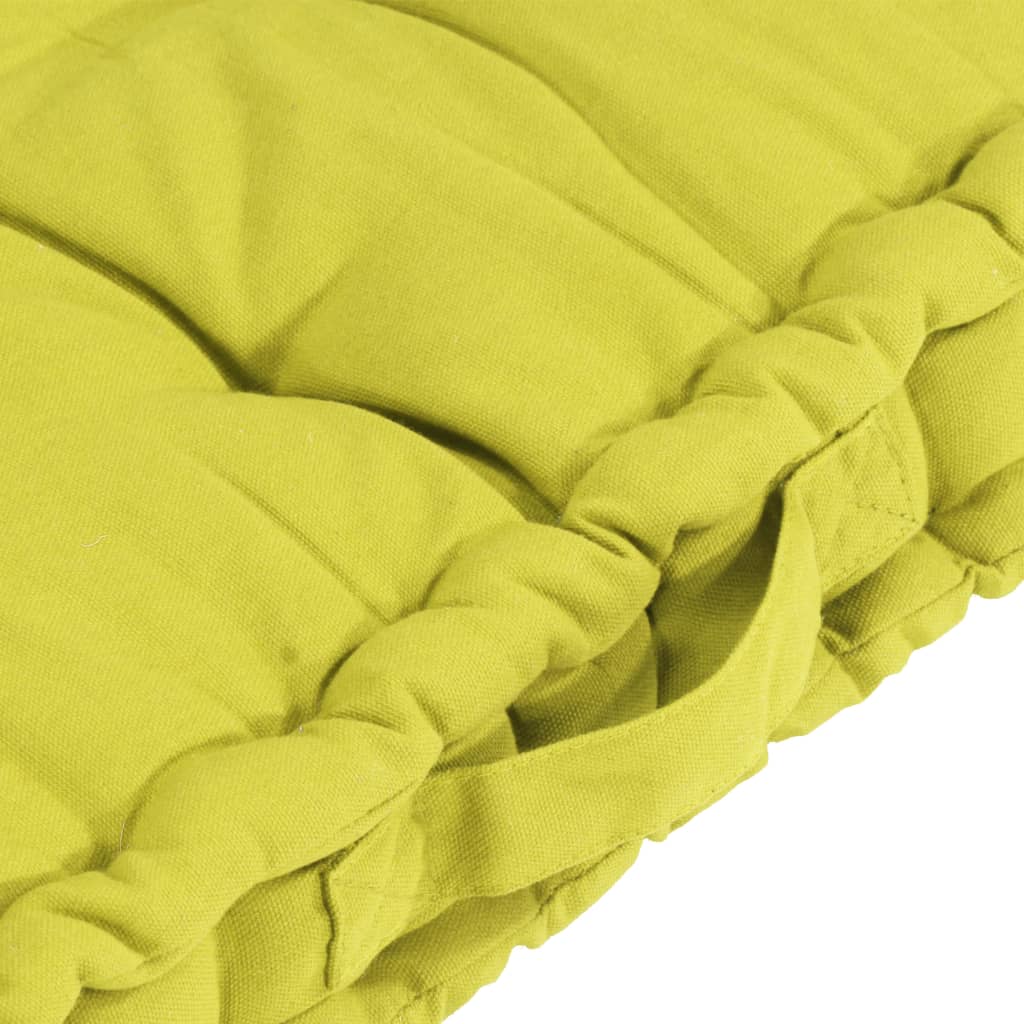 vidaXL Pallet Floor Cushions 4 pcs Apple Green Cotton