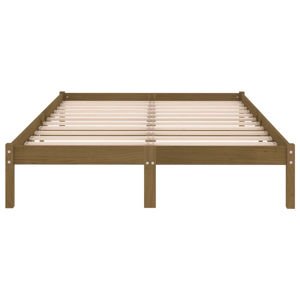 vidaXL Bed Frame without Mattress Honey Brown Solid Wood 160x200 cm