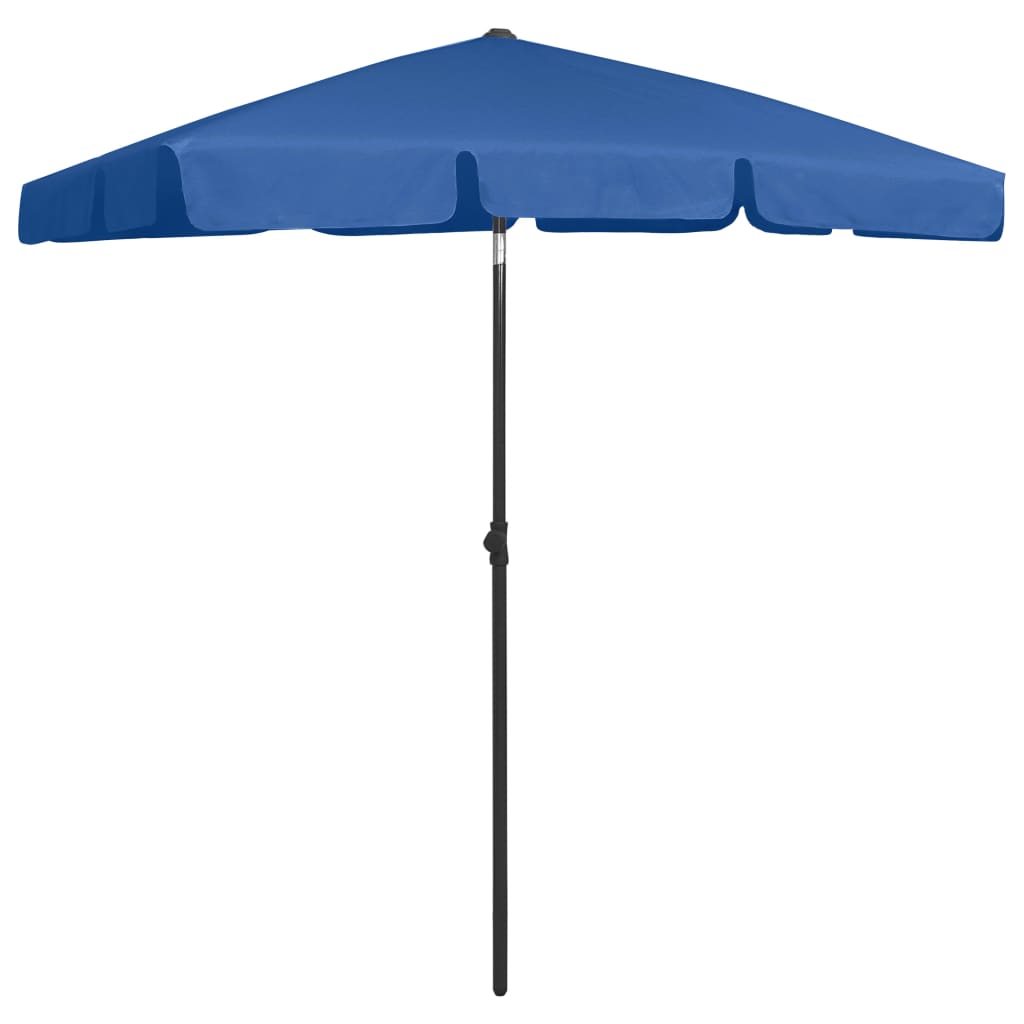 vidaXL Beach Umbrella Azure Blue 180x120 cm